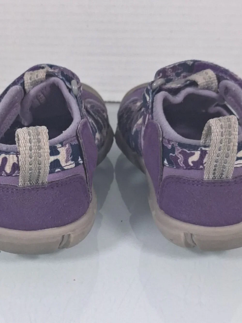 Girls KEEN Kids Seacamp II Water Sport Sandals Size 10 Purple Camo Washable